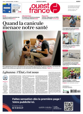 Cover of Ouest France (Auray)