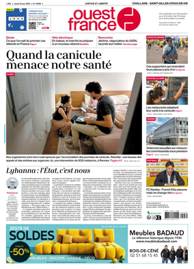 Cover of Ouest France (Challans / Saint-Gilles-Croix-de-Vie)