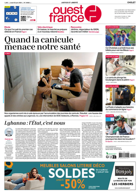 Cover of Ouest France (Cholet)