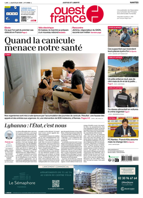 Cover of Ouest France (Nantes)