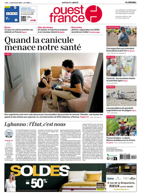 Cover of Ouest France (Ploermel)
