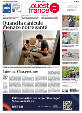 Cover of Ouest France (Pontivy)