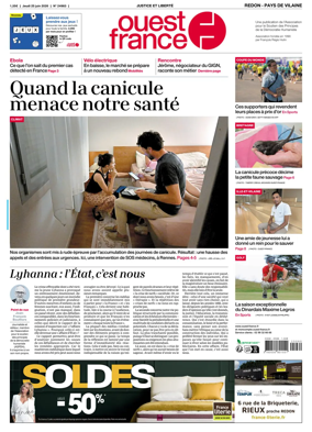 Cover of Ouest France (Redon / Pays de Vilaine)