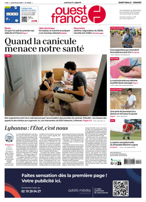 Cover of Ouest France (Saint-Malo)