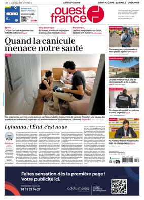 Cover of Ouest France (Saint-Nazaire La Baule Guerande)
