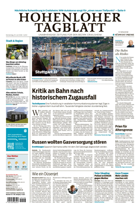 Cover of Hohenloher Tagblatt