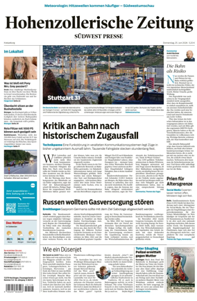 Cover of Hohenzollerische Zeitung