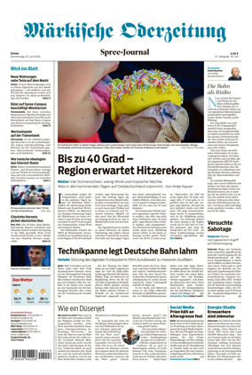 Cover of Markische Oderzeitung Erkner