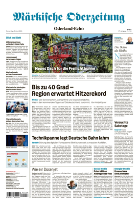 Cover of Markische Oderzeitung Oderland-Echo