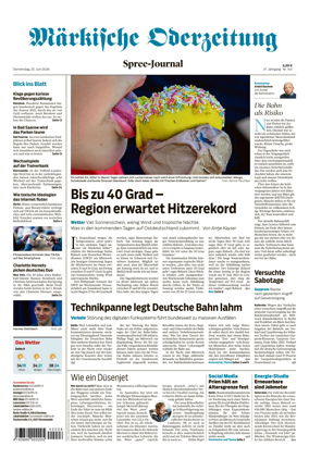 Cover of Markische Oderzeitung Spree-Journal