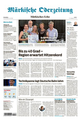 Cover of Markische Oderzeitung Strausberg
