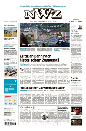 Cover of NWZ – Neue Wurttembergische Zeitung