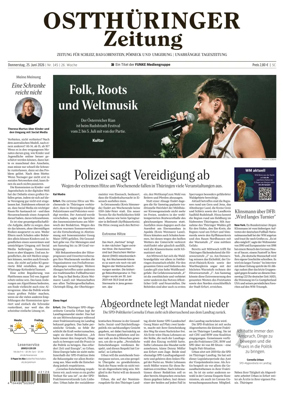 Cover of Ostthuringer Zeitung (Posneck)