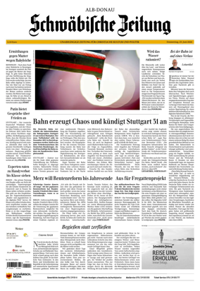 Cover of Schwabische Zeitung (Alb-Donau)