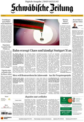Cover of Schwabische Zeitung (Bad Saulgau)