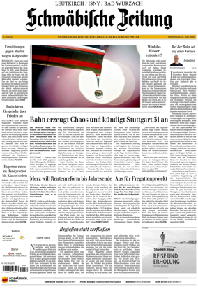 Cover of Schwabische Zeitung (Leutkirch / Isny / Bad Wurzach)
