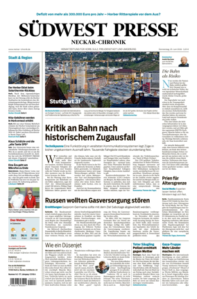Cover of SUDWEST PRESSE - Neckar-Chronik