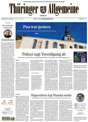 Cover of Thuringer Allgemeine (Sommerda)