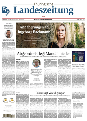 Cover of Thuringische Landeszeitung (Gera)