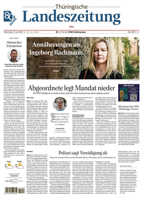 Cover of Thuringische Landeszeitung (Jena)