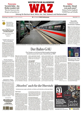 Cover of Westdeutsche Allgemeine Zeitung (Bochum)