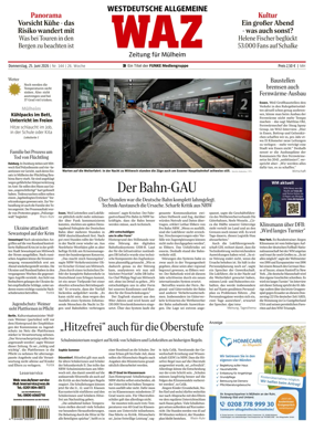 Cover of Westdeutsche Allgemeine Zeitung (Mulheim an der Ruhr)