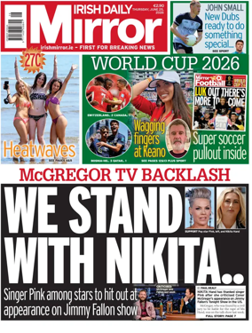 Cover of Irish Daily Mirror