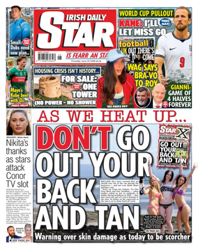 Cover of Irish Daily Star