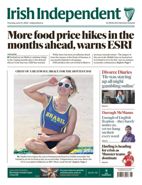 Cover of Irish Independent