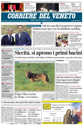 Cover of Corriere del Veneto (Treviso e Belluno)