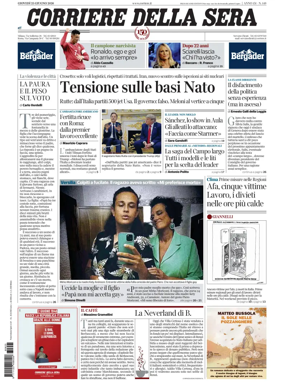 Cover of Corriere della Sera