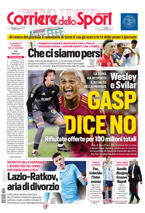 Cover of Corriere dello Sport (Lazio)