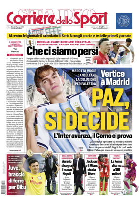 Cover of Corriere dello Sport