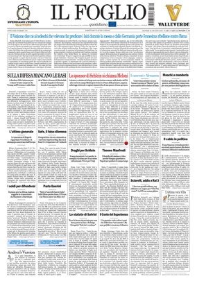 Cover of Il Foglio Quotidiano