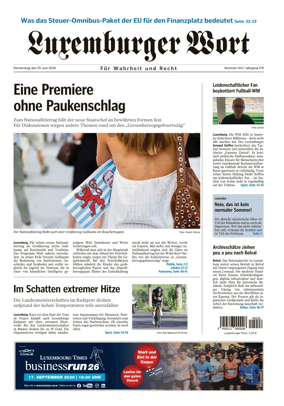 Cover of Luxemburger Wort