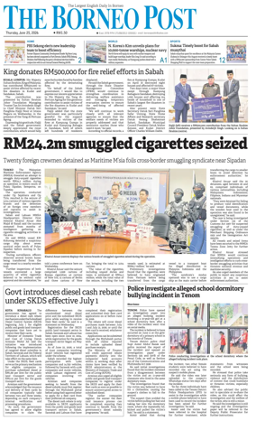 Cover of The Borneo Post (Sabah)