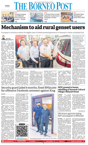 Cover of The Borneo Post (Sarawak)