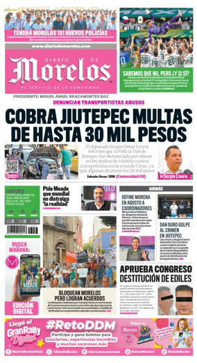 Cover of Diario de Morelos
