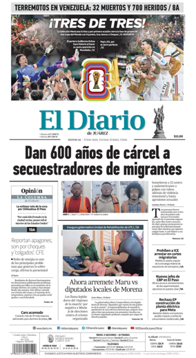 Cover of El Diario de Juarez