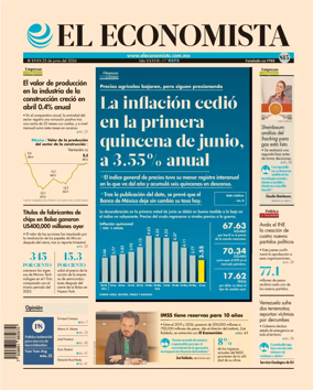 Cover of El Economista (Mexico)