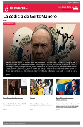 Cover of Sin Embargo Opinion