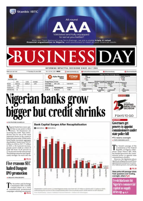Cover of Business Day (Nigeria)