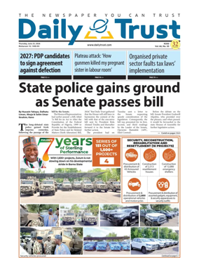 Cover of Daily Trust