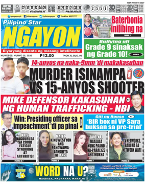 Cover of Pilipino Star Ngayon