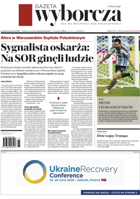 Cover of Gazeta Wyborcza