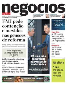 Cover of Jornal de Negocios