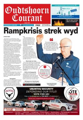 Cover of Oudtshoorn Courant