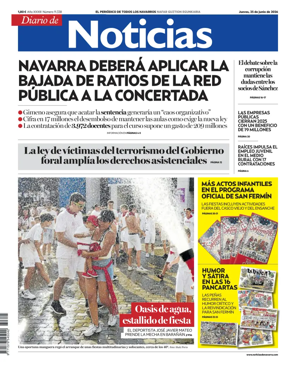 Cover of Diario de Noticias (Spain)