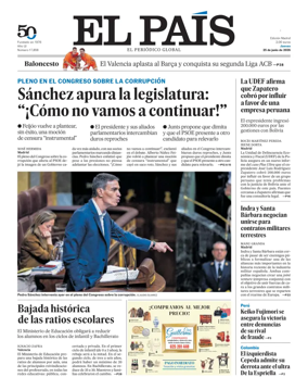 Cover of El Pais Madrid