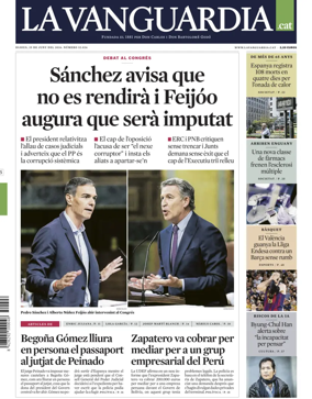 Cover of La Vanguardia (Catalonia - 1st edition)